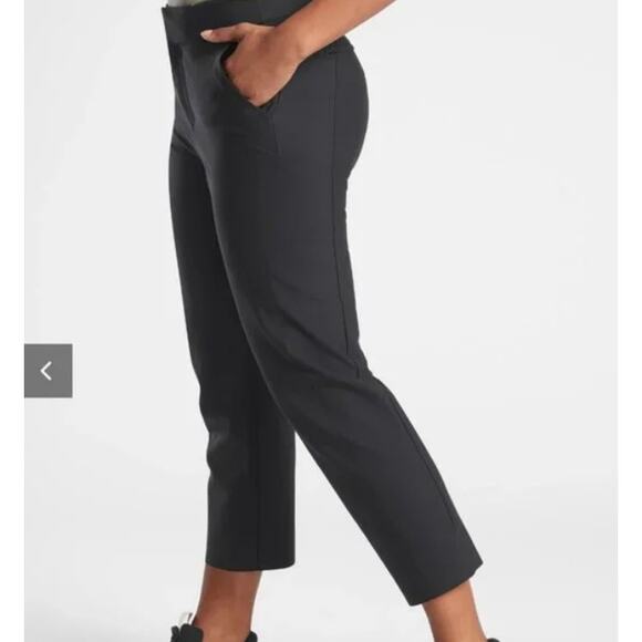 Athleta Pants - Athleta Stellar Straight Crop Pants Black Size 2